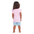 Girls summer pajama set Pineapple t-shirt + Baby blue shorts